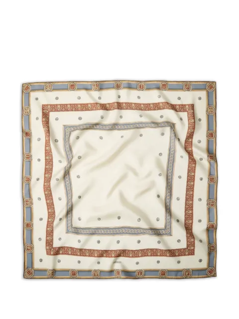 Versace printed silk twill scarf 90 cm Neutrals 10016001A18012