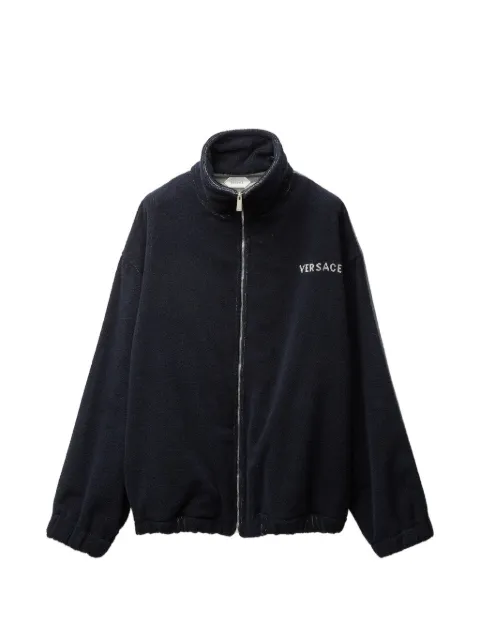 Versace Home zip-fastening logo-detail sweatshirt Blue 10242111A17767