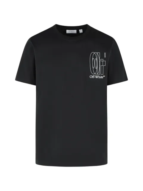 Off-White Outline Double Arrow slim T-shirt Black 44MAA027S26J003
