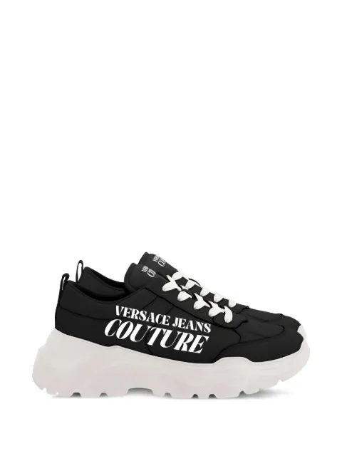 Versace Jeans Couture logo-lettering sneakers Black 80YA3SC1ZPB69