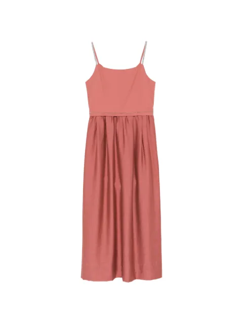Peserico bead-embellished pleated midi dress Pink A025101979A