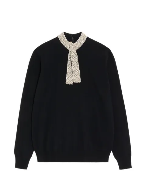 Valentino Garavani embroidered wool sweater Black BKC75EADQ