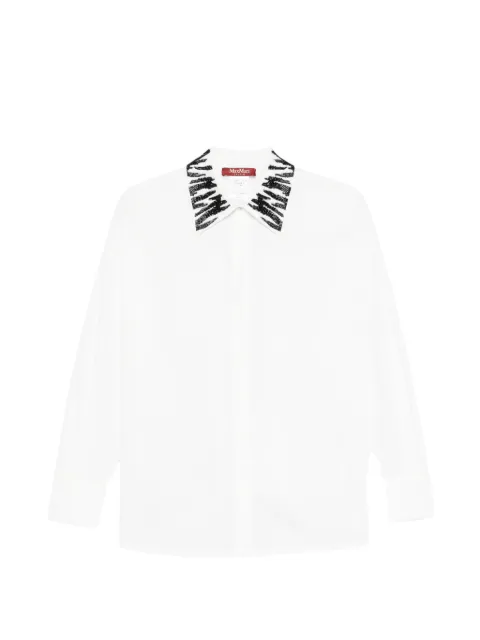 Max Mara embellished-collar shirt White 2616111022600