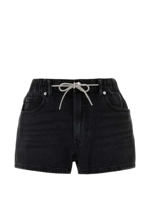 Alexander Wang crystal Hotfix drawcord short Black 4DC2264168