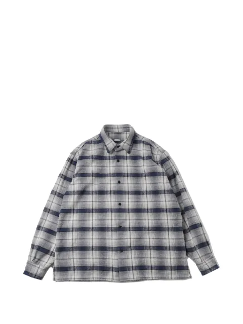 A.PRESSE checked long-sleeve shirt Blue 26SAP0220