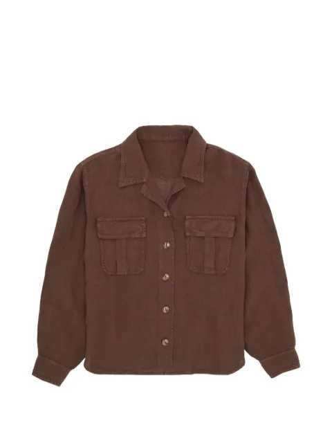 Fortela Bia chest-pocket shirt Brown WBIAMY003BRW