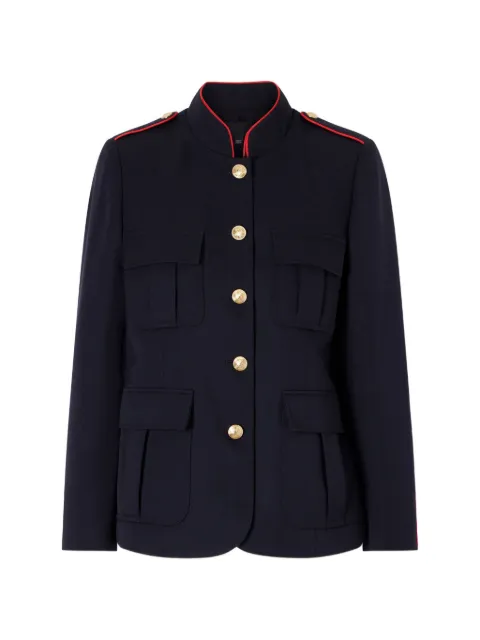 Nili Lotan front flap-pocket jacket Blue 10679W243