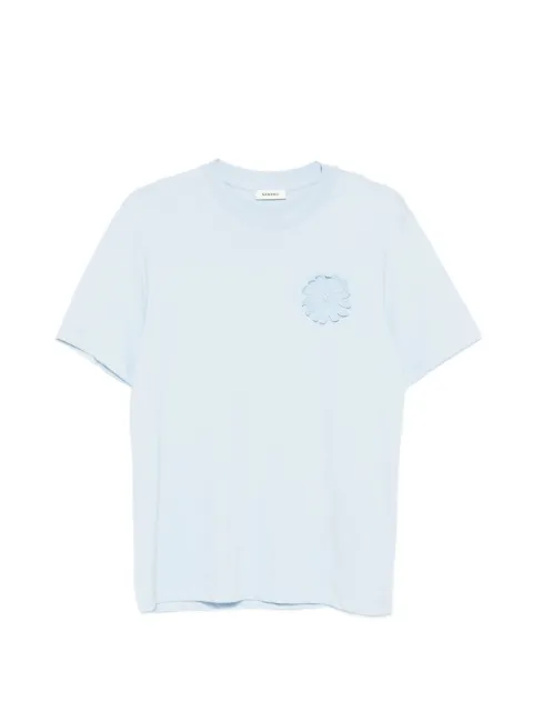 SANDRO cotton crochet flower T-shirt Neutrals SHPTS01822