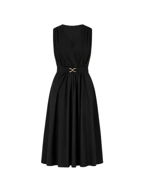 TWINSET midi poplin dress with logo belt Blue 261TT2161