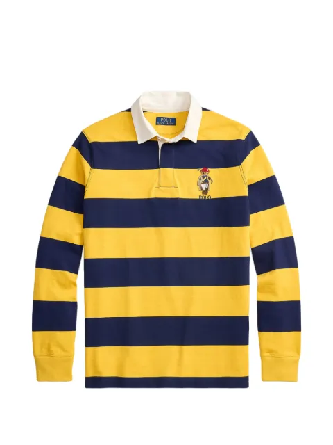 Polo Ralph Lauren striped embroidered polo shirt Yellow 710B14629001