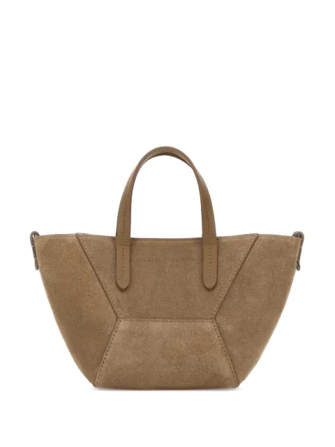 Brunello Cucinelli mini BC Duo logo-embossed tote bag Neutrals MBDLD2675C2767