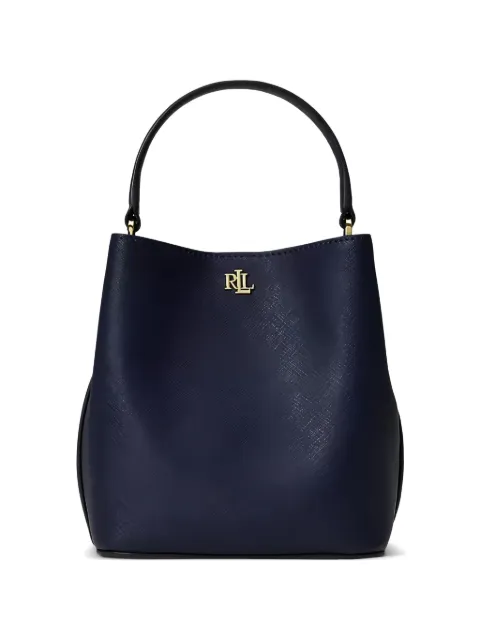 Lauren Ralph Lauren small Reese logo-detail top-handle leather tote bag Blue 431969365003