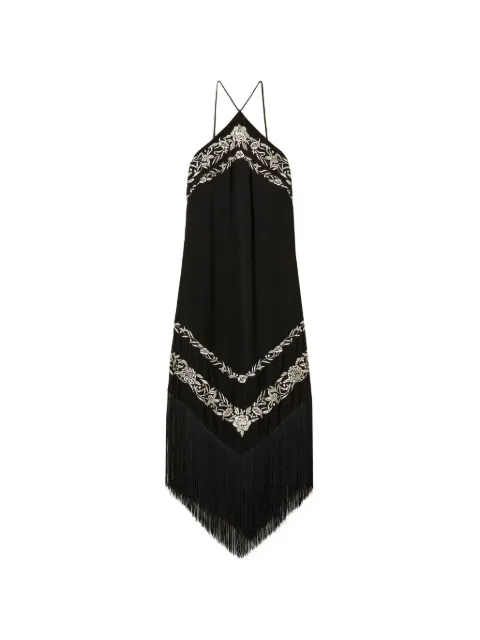 TWINSET long dress with floral embroidery Black 261TT2411