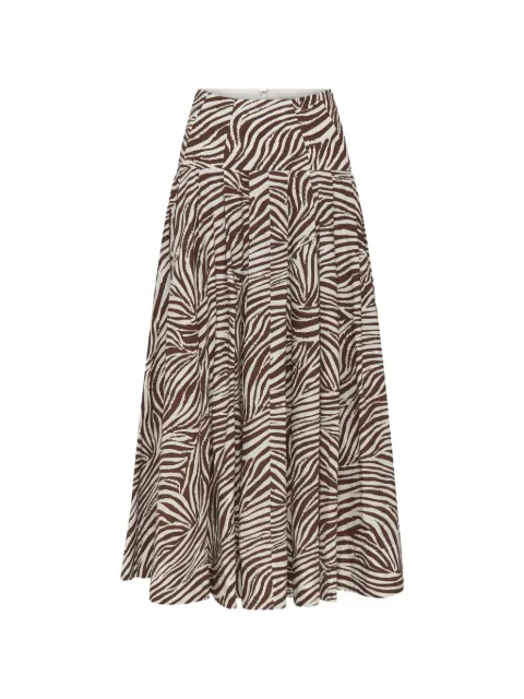 Nicholas Yasmin skirt - striata print Brown R26S0964LB