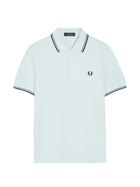 Fred Perry logo-detail polo shirt Blue M360096A