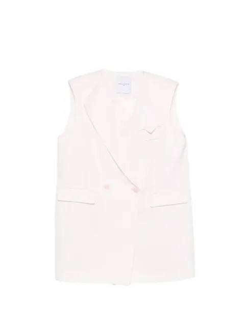 Isabelle Blanche double-breasted vest Pink IS26SSJ112T008
