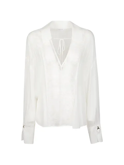 Patrizia Pepe lace long-sleeves blouse White 2C1695A776