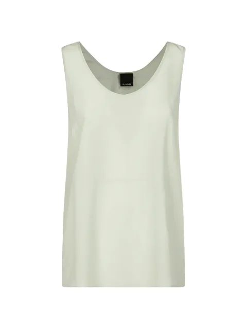 PINKO vest top in sand wash silk Green 104670A2T7