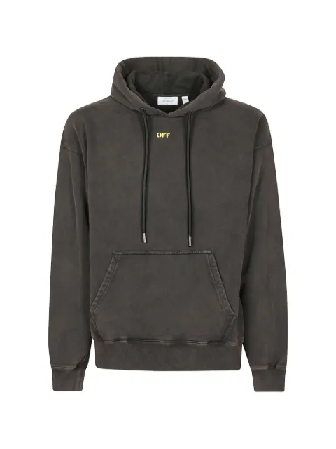Off-White Fallen Caravaggio graphic-print hoodie Grey 44MBB085S26