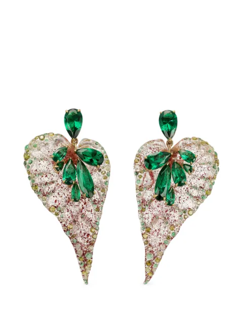 Anabela Chan Beetroot Begonia emerald earrings Gold ACFG04ESYGGE