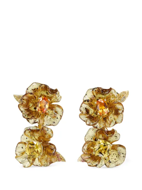 Anabela Chan Petunia sapphire drop earrings Gold ACFG05ESYGYS