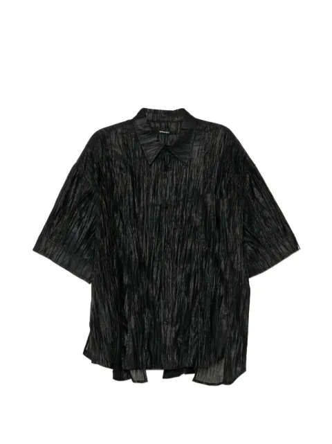 SONGZIO Polyptych crease-effect shirt Black MI3SH701BK