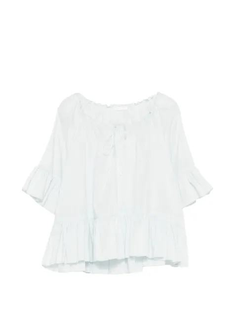 SUSANNE BOMMER ruffled blouse Blue 2358194441