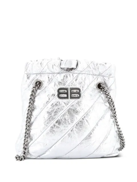 Balenciaga Pre-Owned Crush Chain Quilted Crushed Calfskin Small tote bag Silver MQ51UV5BR1GHQ8HZ