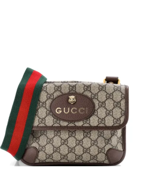 Gucci Pre-Owned Neo Vintage Flap Messenger GG Coated Canvas Small crossbody bag Brown 631XVLBC7BEJF5ZR