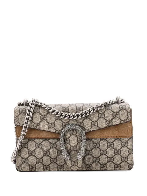 Gucci Pre-Owned Dionysus Bag GG Coated Canvas with Crystal Embellished Metal Small shoulder bag Brown CHUGJF8BHFFF2DBE