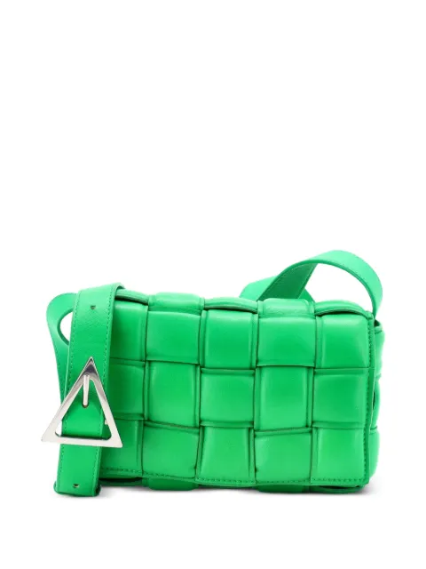 Bottega Veneta Pre-Owned Cassette Padded Maxi Intrecciato Leather Small crossbody bag Green BIRGMHWRQ660LT75