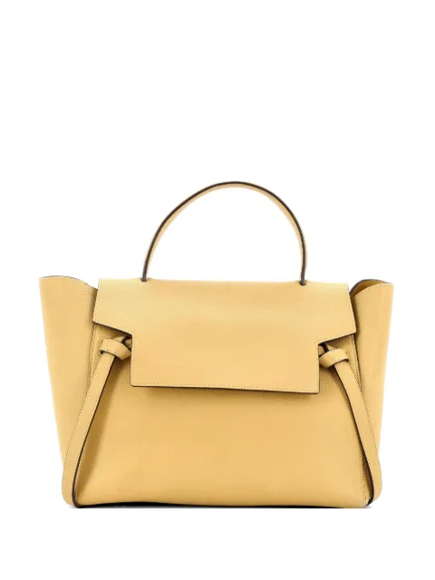 Celine Pre-Owned Belt Bag Textured Leather Medium satchel Yellow 8KEQW8HLH1PSXCDY