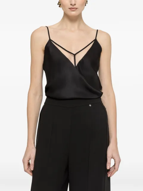 NISSA tulle insert top Black TOP16477