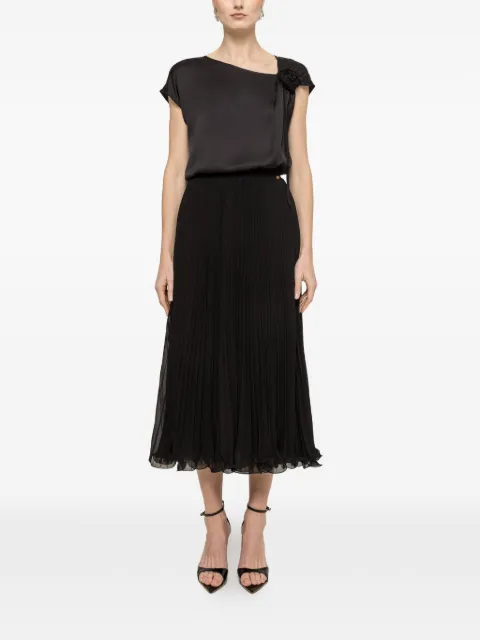 NISSA pleated midi skirt Black F16498