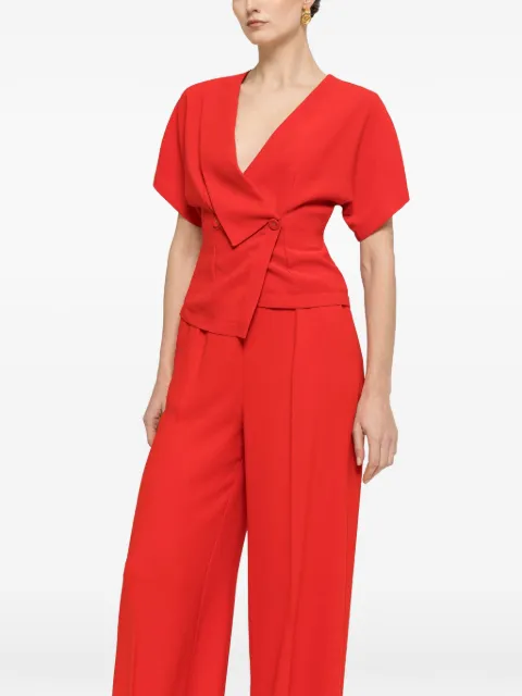 NISSA V-neck buttoned top Red TOP16522