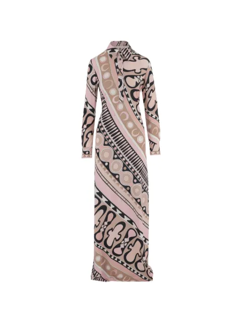 PUCCI Soleil-print chemisier dress Pink 6HJI656H887063