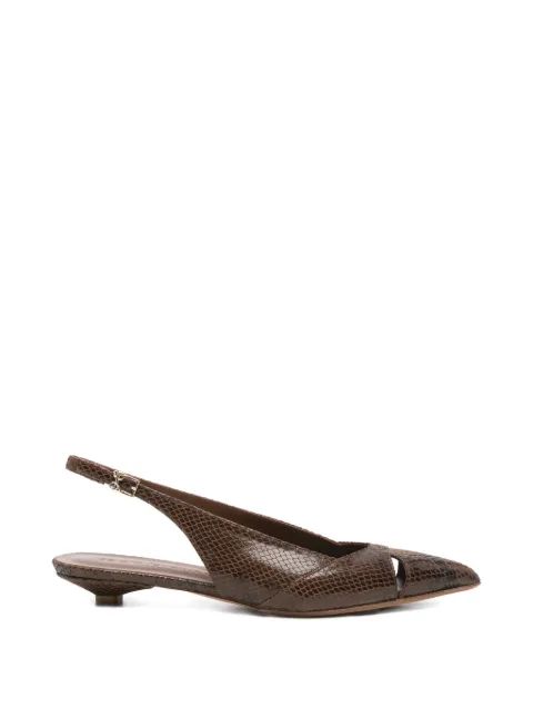 Sergio Levantesi Fatima pointed-toe leather pumps Brown FATIMA6
