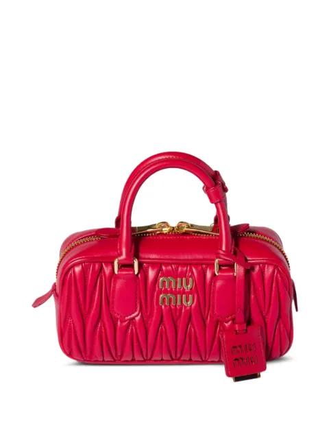 Miu Miu Arcadie Matelassé nappa leather bag Pink 5BB142VOONN88