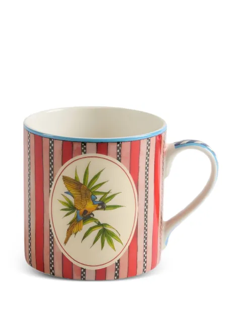 Lisa Corti parrot-motif porcelain mug Red 0MUGPCLJGP40U