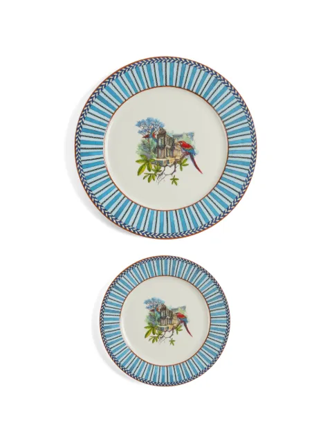 Lisa Corti parrot-motif plate (set of two) Neutrals 0SETPLATEPCL2JGP70U