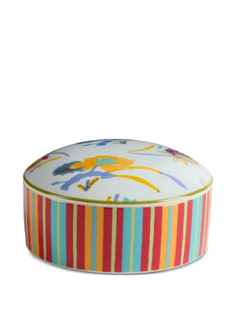 Lisa Corti Japanese striped porcelain trinket box Blue 0JEWBOXPCLJA76DIAM13