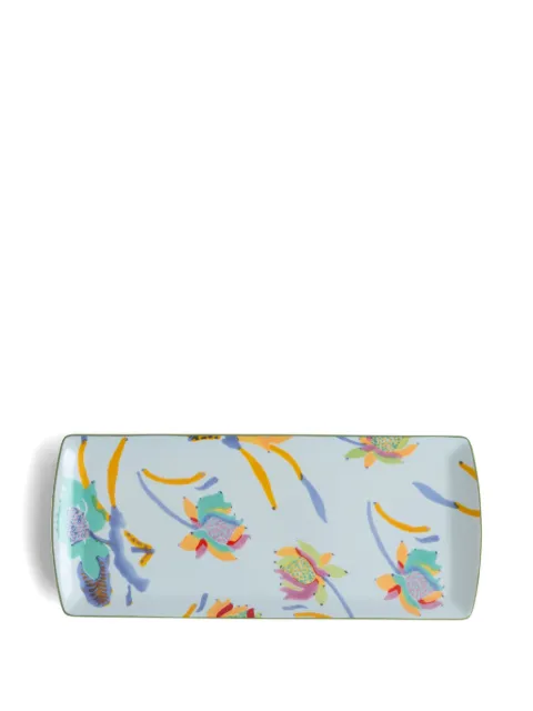 Lisa Corti Japanese floral-print porcelain platter Blue 0TRAYRECPCLJA763515