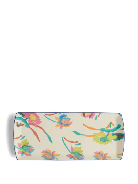Lisa Corti Japanese floral-print porcelain platter Neutrals 0TRAYRECPCLJA053515