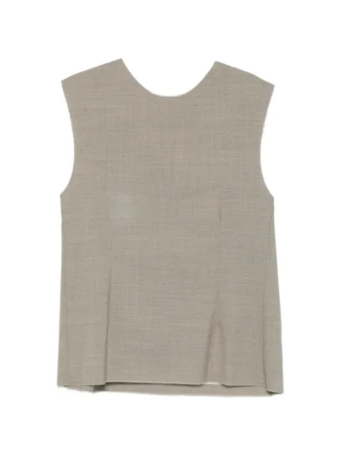 SONIA CARRASCO raw-hem vest Grey TPSS26010603