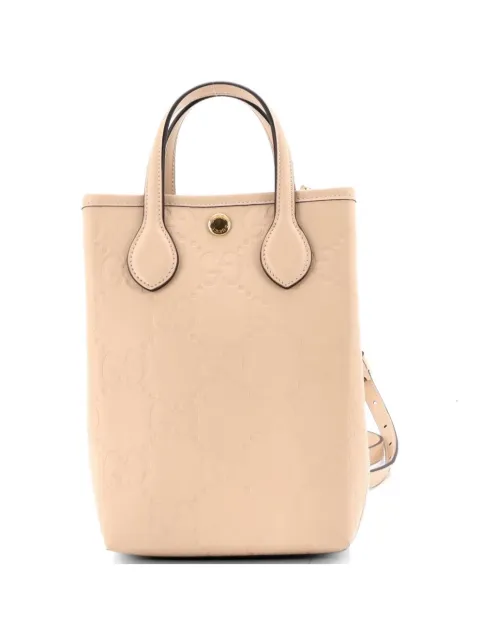 Gucci Pre-Owned Vertical GG Embossed Leather Mini tote bag Neutrals LE698UAUJ6QK5ZL5