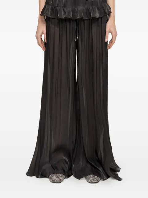 NISSA ruffled trousers Black P16484