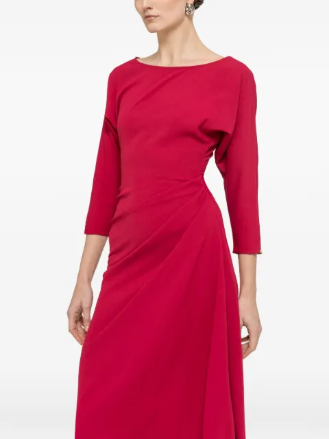NISSA pleat midi dress Red RC16253