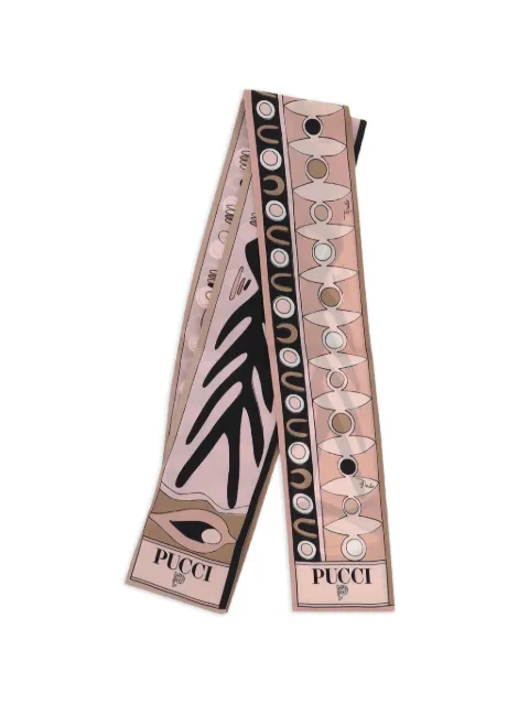 PUCCI Angoli Soleil-print silk twill scarf Pink 6HGB306HC071