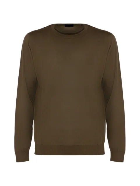 Drumohr ribbed crew-neck sweatshirt Green D0GN113L441