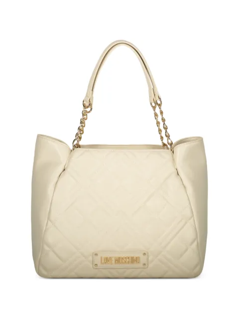 Love Moschino logo-appiqué shoulder bag Neutrals JC4004PP1OLA0